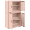 Storage Cabinet 2 pcs Pink 90 x 40 x 160 cm Steel