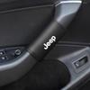 For Jeep 2Pcs Leather Car Door Armrest Cover Roof Handle Covering For Jeep Grand Cherokee Wrangler JK Gladiator Compass Reneg