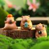 Resin Simulation Mini Capybara Cute Simulation Capybara Model Creative Capybara Figurine  for Home