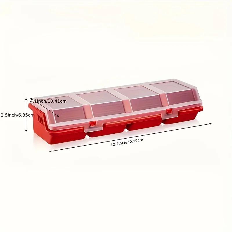 Durable Plastic Hardware and Jewelry Storage Case 1Pcs Multi Compartment Organizer Box for Screws Small Parts