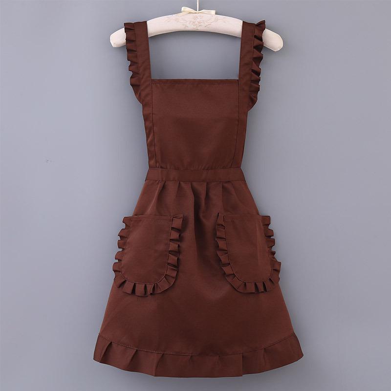 Korean Style Princess Apron: Stylish, Breathable, and Stain-Resistant Kitchen and Restaurant Waist Apron for Women