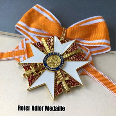 Медаль Большого прусского креста «Красный орел» трехслойной конструкции, герб Германии, советская памятная медаль, ленточное изделие.