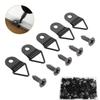 100Pcs Single Hole Triangle Hanging Ring with Screws Half Circle Ring Hanging Buckle Wall Mount