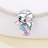 Orstarry 925 Silver Cartoon character Mermaid Original Pendants Bracelet Charms Fit Jewelry Party Beads DIY Fine Gifts