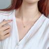 Корейское Простое Модное Круглое Бусины Ожерелье для Женщин - Покрытая 18K Золотом Титановая Сталь Ключичная Цепочка, Модный Аксессуар