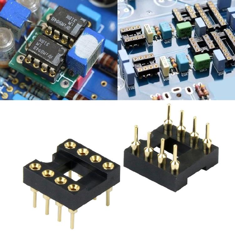 10 шт. Жаропрочный пластиковый DIP8 IC-сокет, тестовая база для IC, с прочной конструкцией для долгосрочной операционной стабильности