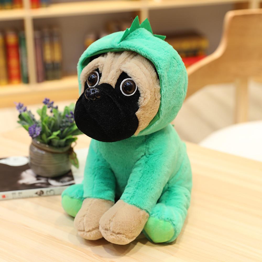 Creative Dinosaur Shar Pei Dog Doll Plush Toy Simulation Dog Transformation Pug Dog Doll Birthday Gift