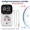 -40-120 Degree Digital Temperature Controller Socket Thermostat with Timer Switch EU/US/UK Plug Heating Cooling for Aquaculture