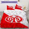 FSV Mainz 05 Pattern Bedding uilt Set uilt Cover Pillowcase Home Decoration Birthday Gift (1 * duvet cover + 2 * pillowcase without core)