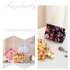 Lipstick Bag Waterproof Floral Print Metal Spring Opening Portable Lightweight Commute Travel Makeup Bag Earphone Key Stoarge Pouch Cosmetic Bag