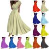 Women's Long Dress Maxi Dress Casual Dress Chiffon Dresses Swing Dress Solid Color Casual Mature Outdoor Daily Date Ruffled Short Sleeve V-neck Dress