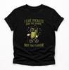 I Eat Pickles For The Shape Not The Flavor T-Shirt, Funny Pickle Lover Gift, Sarcastic Food Humor Graphic Tee