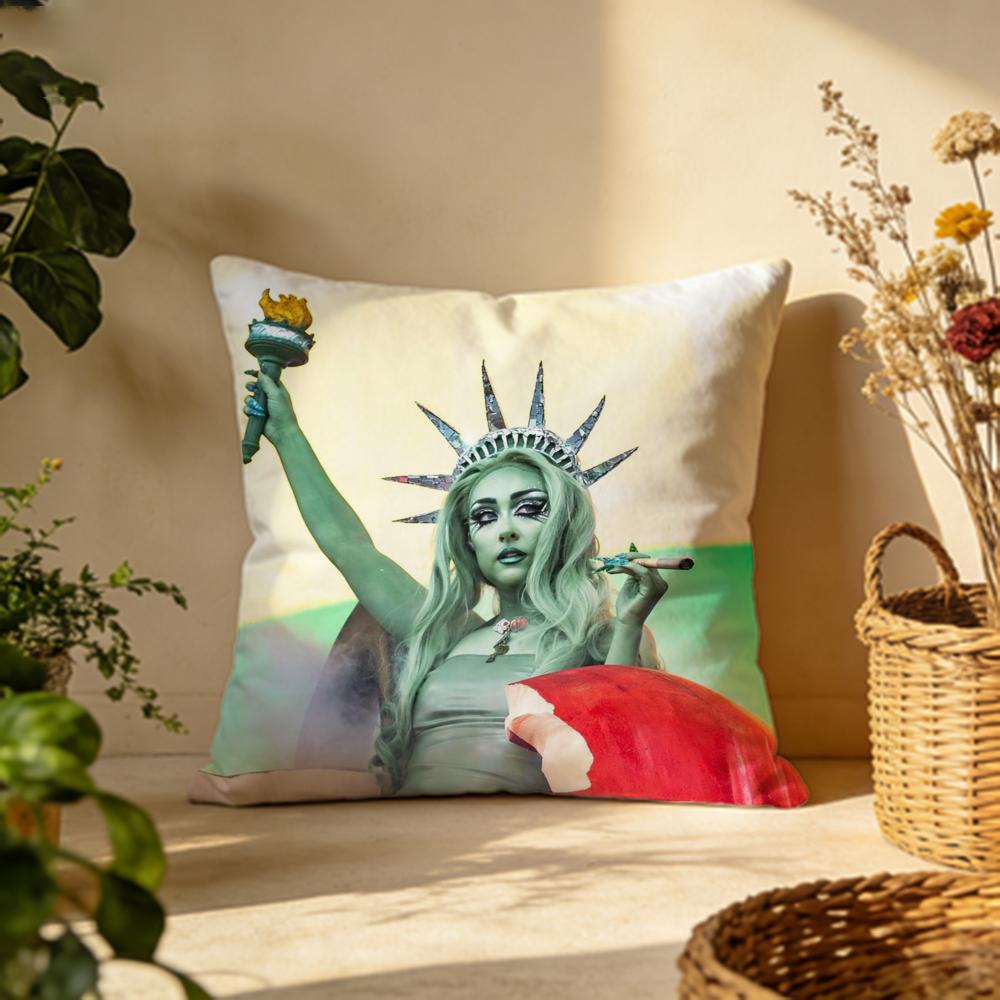 Trendy CChappell Roaned Cushion Cover Versatile DoubleSided Pillow Case Fit for Sofa Bed Car Daily Decor