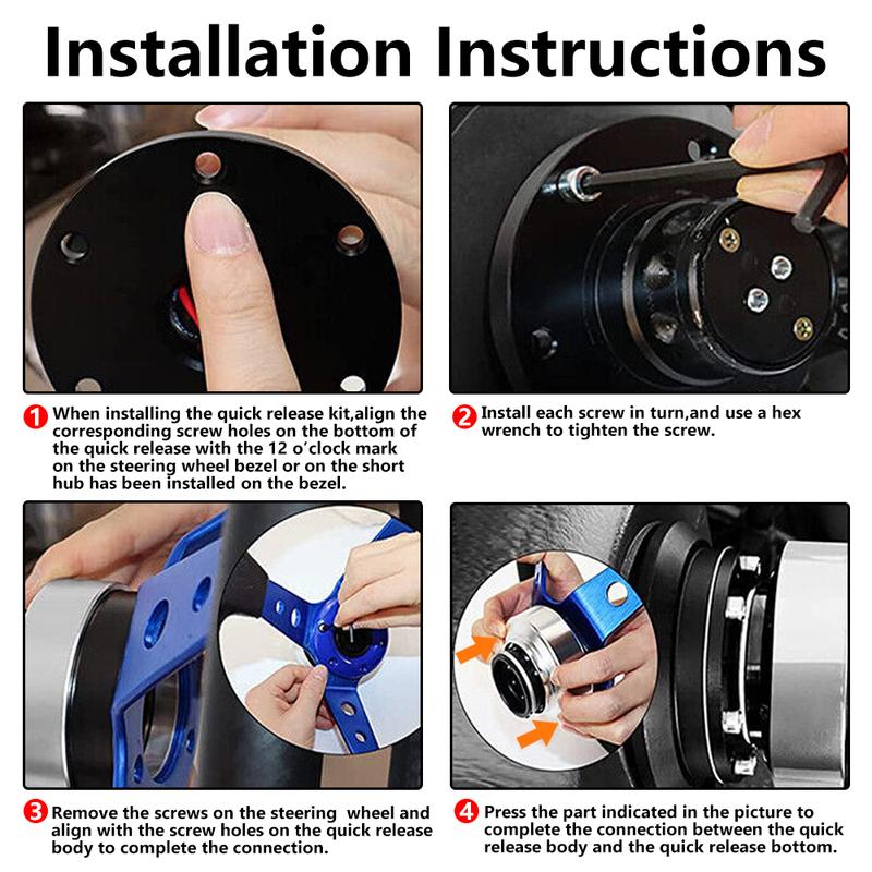 Bartoo-70mm Steering Wheel Quick Release With PCD 58mm/70mm Wheel Base For Simagic Moza M10 A/Mini Euro Truck QR049