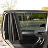 2Pcs UV Protection Car Curtain Car Sunshade Curtains Summer Protection Magnetic Window Curtain Cover Front Rear Auto Accessories