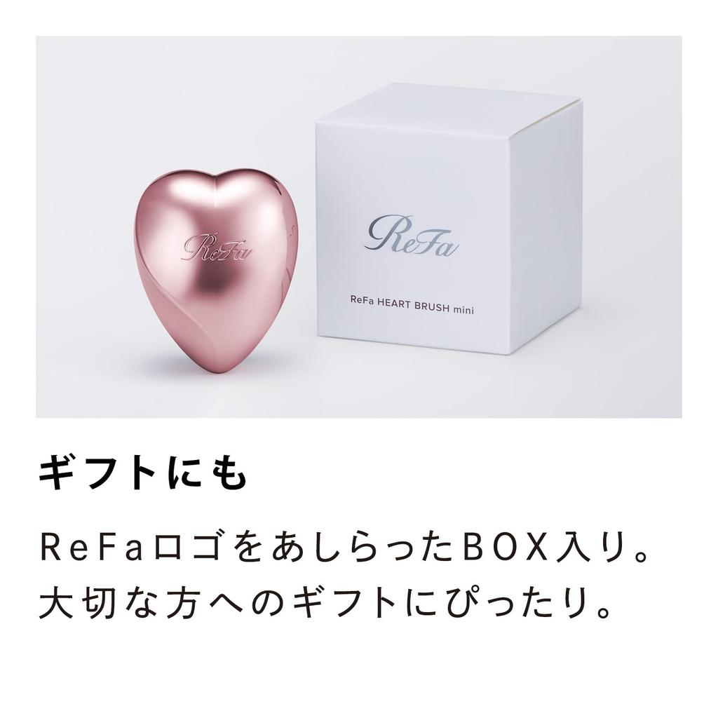 ReFa HEART BRUSH mini Серебристая Портативная Распутывающая Щетка для Волос Блеск Компактная Форма Сердца