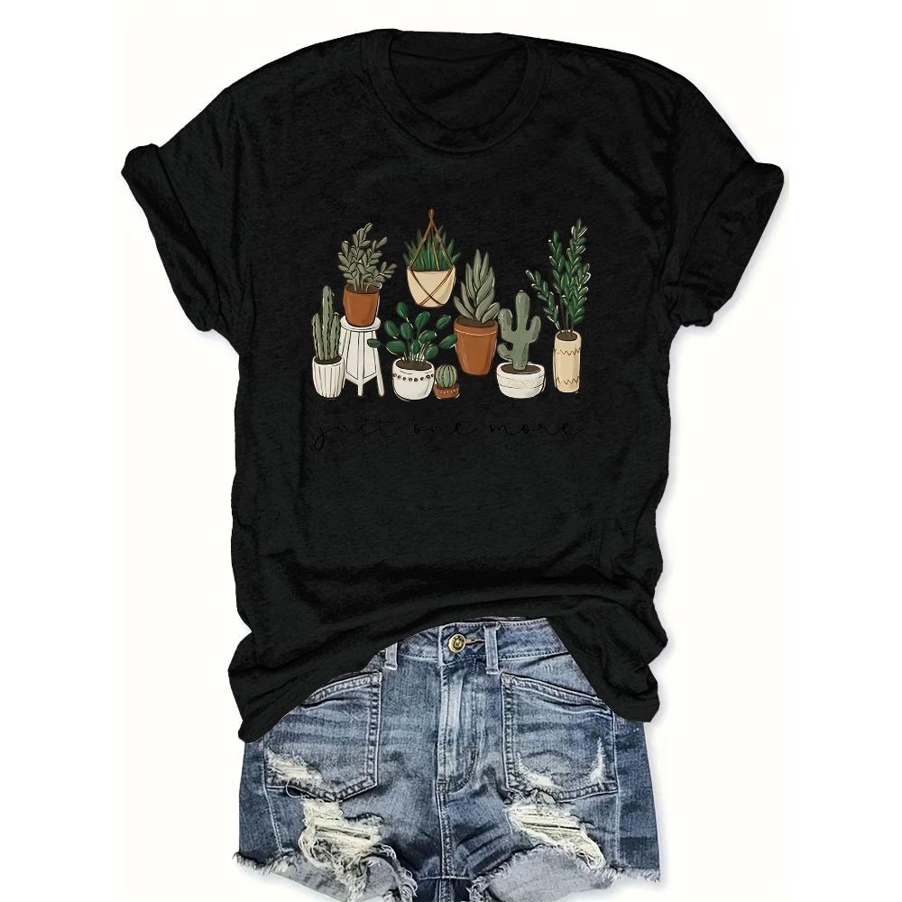 Retro Plant Graphic T-shirt Unisex Mushroom Witchcraft Shelf Printing Casual Short-sleeved Summer T-shirt