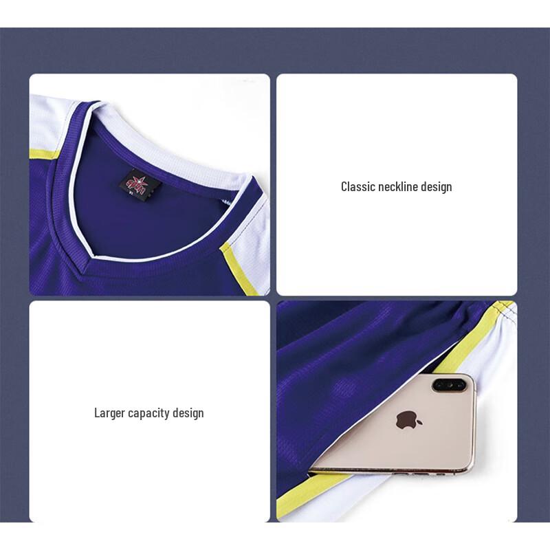 QianYueZhe Quick-Dry Basketball Team Uniform Set