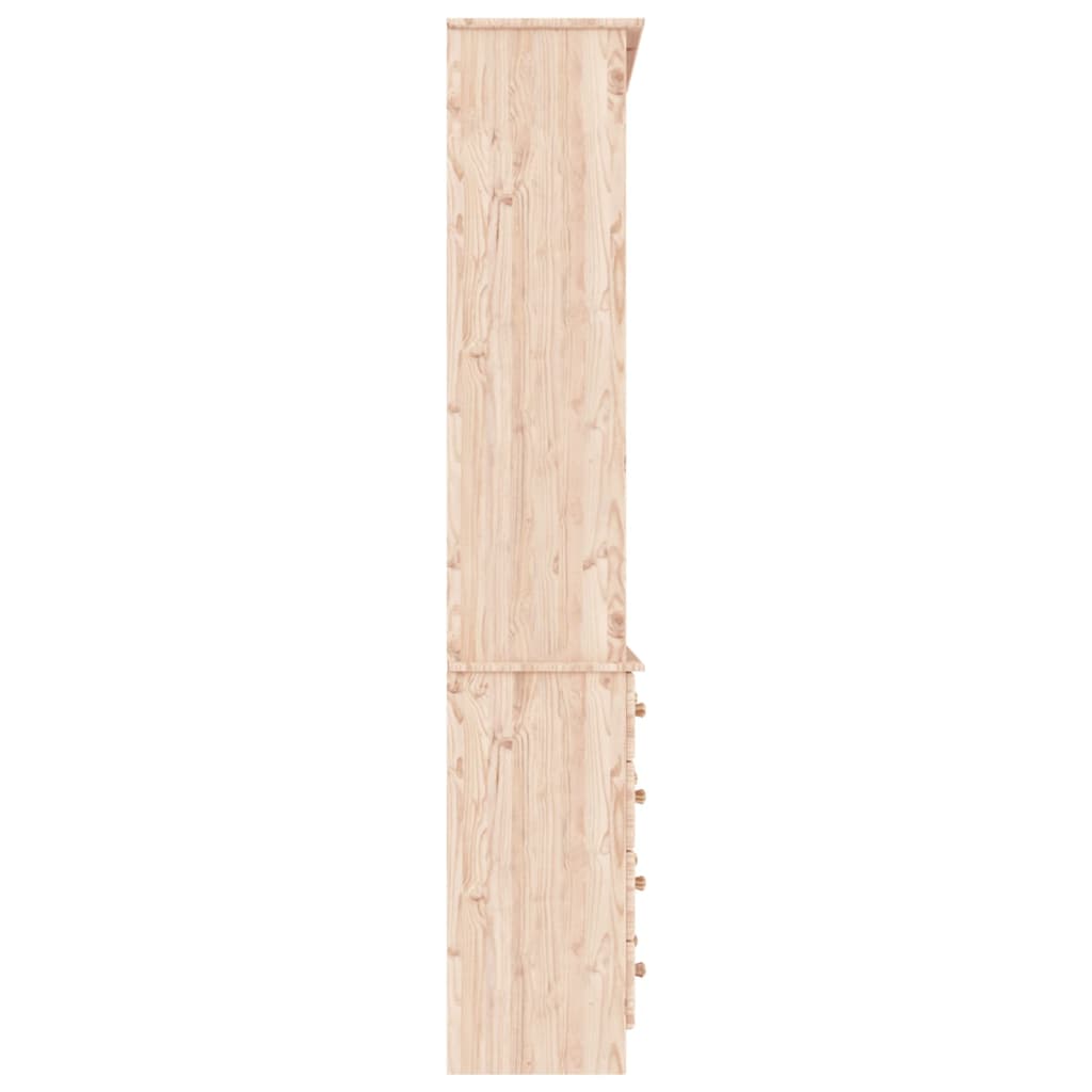 Bookshelf with Drawers ALTA 77 x 35 x 186.5 cm Solid Pine Wood