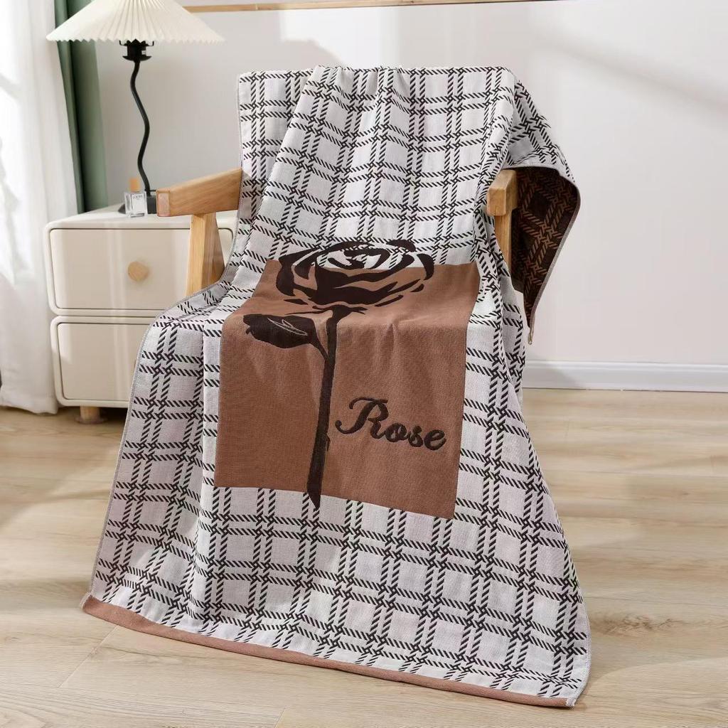 Multi-Layer Gauze Bath Towel Blanket, 160x80cm, All-Season, Versatile Adult/Couple Use