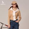 Женская полосатая футболка с длинным рукавом HAZZYS