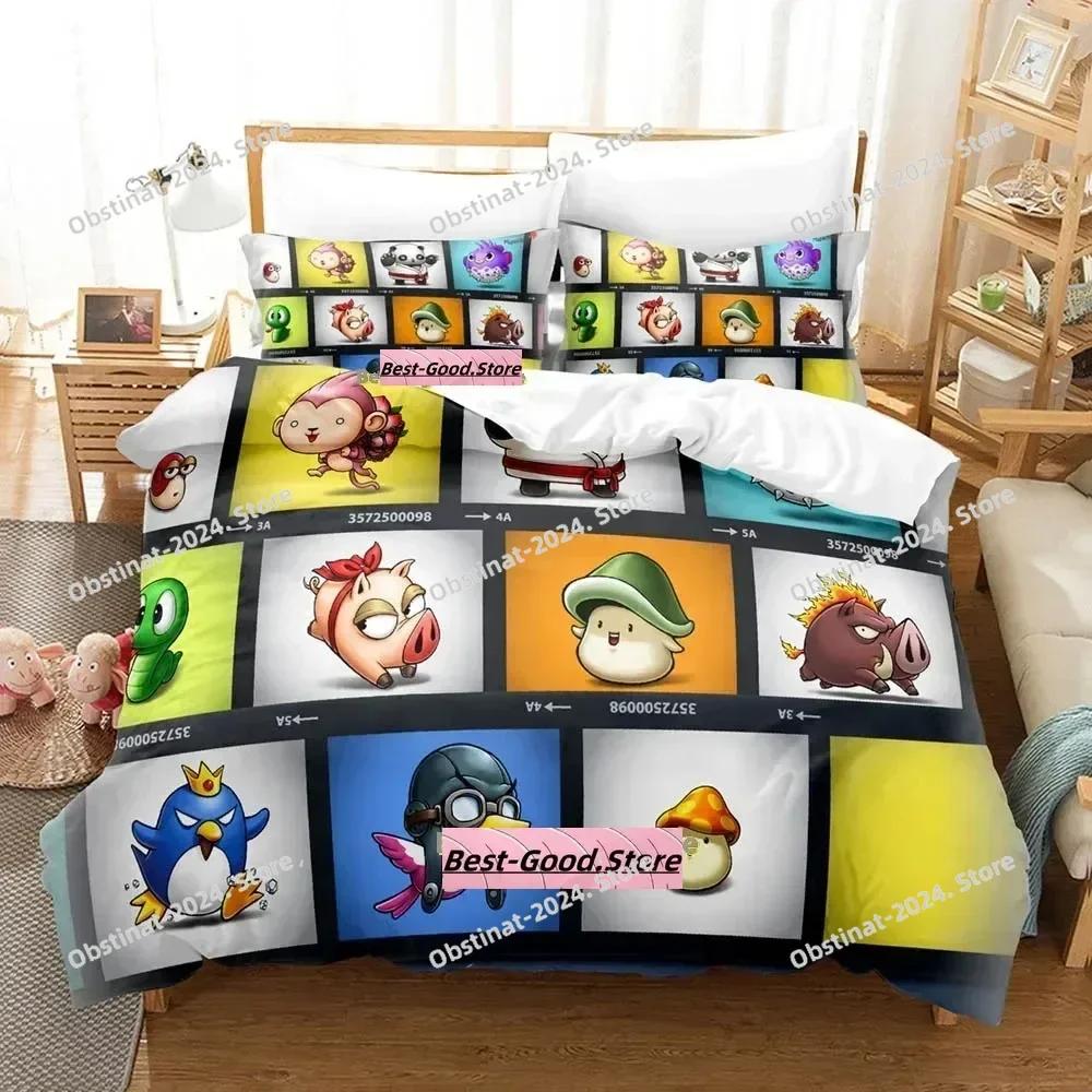Постельное белье Maplestory Односпальное Двуспальное Набор с наволочкой Пододеяльник Мягкое Односпальное Двуспальное Queen Super King