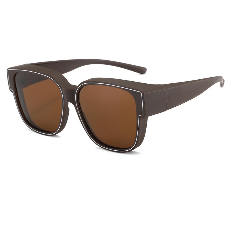Frame Drawing Large Stylish Line Set Of Glasses Mirror Dualpurpose Uv Protection Polarized Sun Glasses