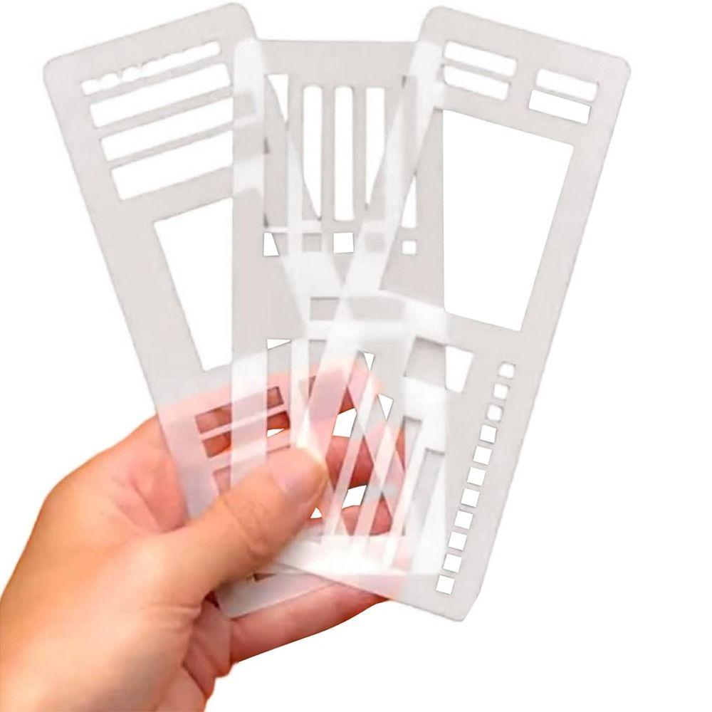 Набор из 3 шт. Ручной набор шаблонов для планирования журнала, многоразовые гибкие трафареты для журнала