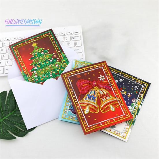 1 комплект алмазной живописи поздравительная открытка изысканный DIY алмазная живопись рождественские открытки для дома праздничный