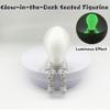 Plastic Luminous Sitting Figure Glow-in-the-Dark Mini Bulb Statue  Car Interior Decor