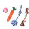 Queenpet Dog Cotton Rope Toy 4-piece Set QT-124, Mixed Colors, 1 Set