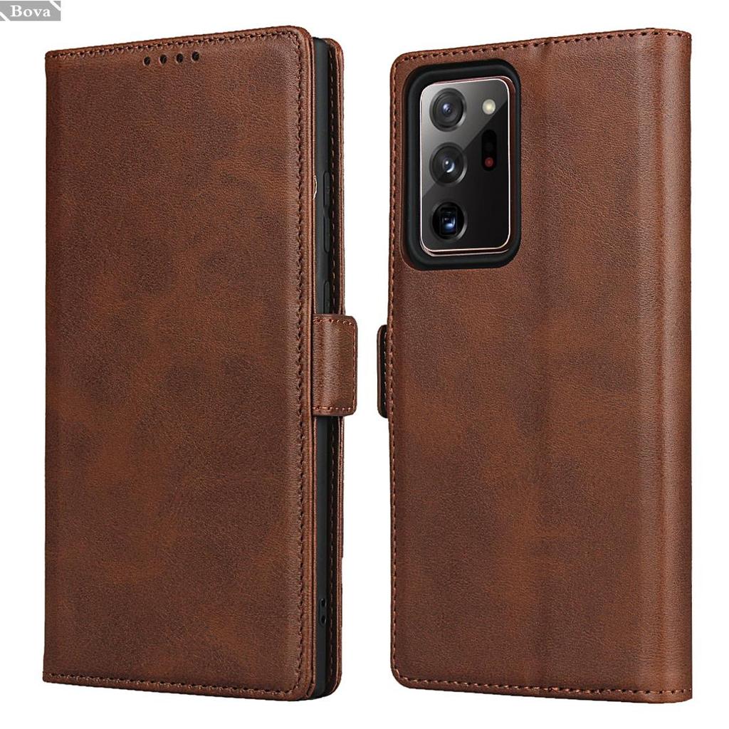 Premium Leather Case for Samsung Galaxy Note 8 9 10+ 20 Ultra 5G Holster Magnetic Button Wallet Cover Fundas Coque