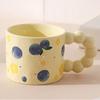 330ML Japanese Style Ceramic Coffee Cup Cute Fruit Pattern Milk Tea Cup Water Mug with Anti-slip Handle Coffee Cup Birthday Gift