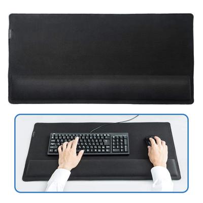 SANWA DIRECT Большой Коврик для Мыши с Подставкой для Запястья для Игр Ширина 72 x Глубина 35 см для Снижения Усталости Запястья, Локтя, Сухожилий Клавиатура/Мышь 200-MPD022