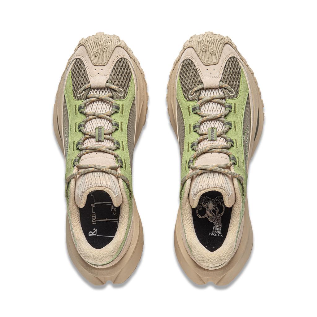 Li Ning Trendy Shock Absorbing Wear Resistance Low Top Running Shoes Unisex Sneakers Off-White AZGU003-5