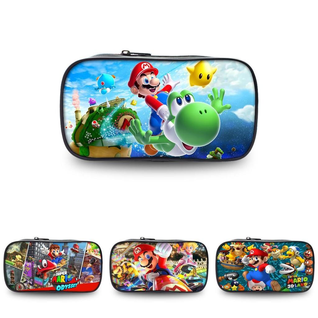 Пенал Super Mario Большой вместимости Полиэстер Детский Органайзер для Канцелярских Принадлежностей Для Учеников