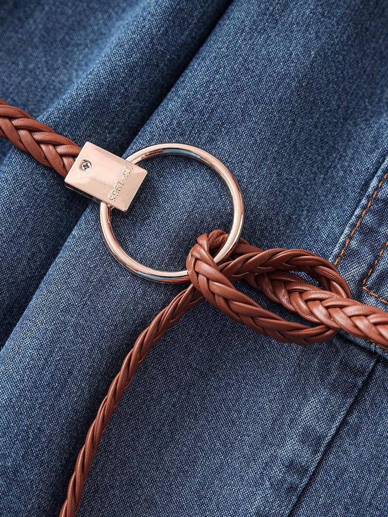Женское платье из лиоцелла Tencel денима: Повседневное и элегантное французское летнее длинное платье