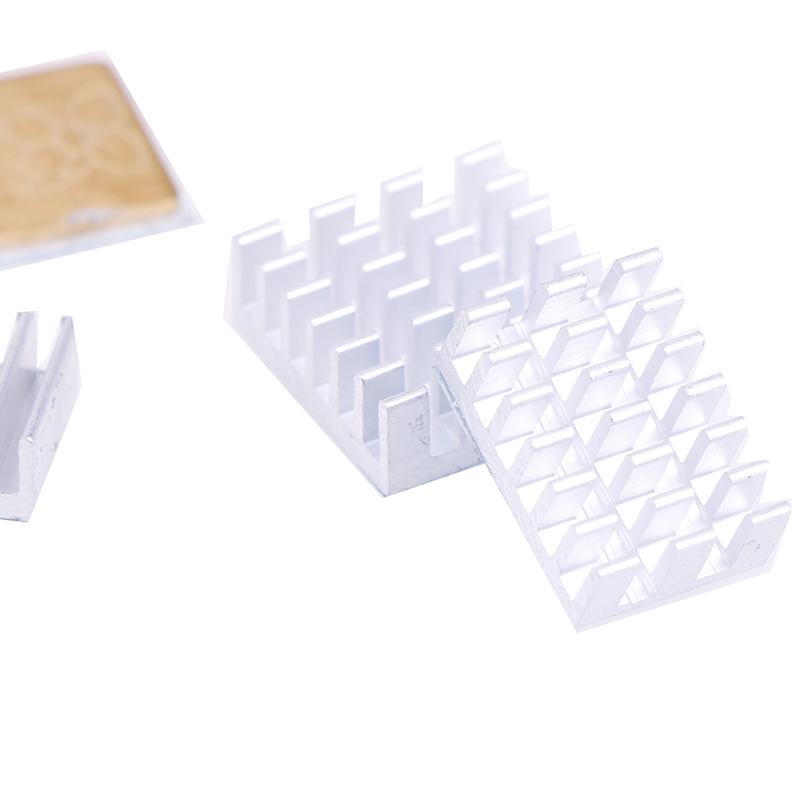 5 шт. для Raspberry Pi 2/3/4 3B + 4B алюминиевый радиатор, комплект охладителя