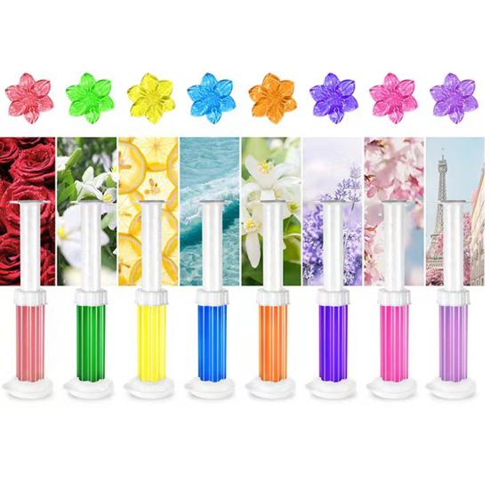 75G Toilet Deodorant Gel Flower Shape Toilet Cleaner Effective Odor Prevention Toilet Freshener for Home Bathroom