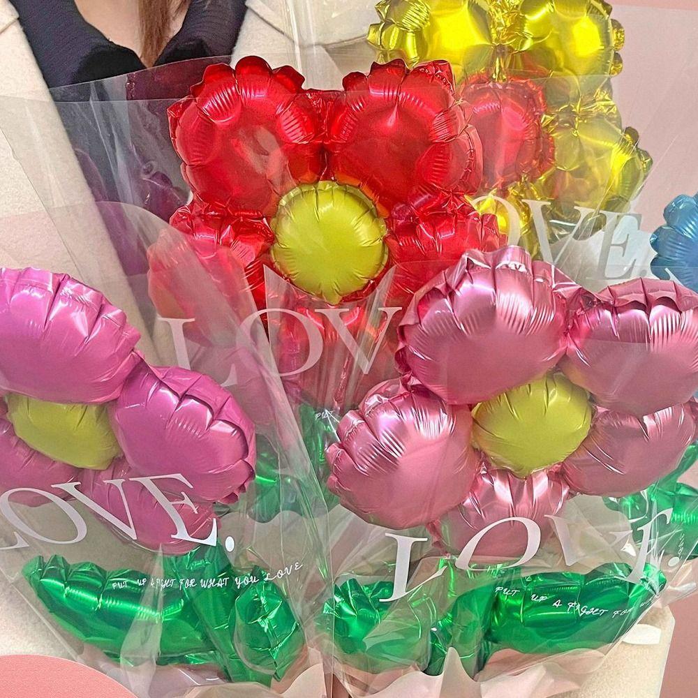 10 шт. Красочные воздушные шары в виде ромашки и розы, пять лепестков, воздушные шары для свадьбы, дня рождения, вечеринки