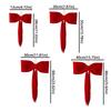 Flocking Christmas Bow Decoration Soft Butterfly Large Bow Decor Giant Bow Red Green Hanging Bowknot Christmas Party