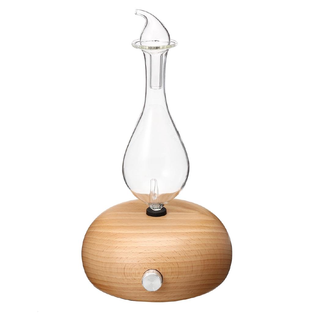 100V-240V AC Aromatherapy Pure Essential Oils Diffuser Air Nebulizer Humidifier Household Humidifier Glass + Wooden Air Appliance