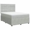 Maison Exclusive - Sommier à lattes de lit et matelas Gris clair 140x200cm Velours