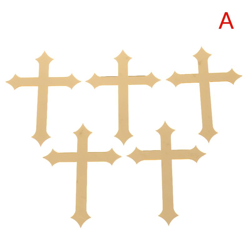 5 шт. акриловый золотой топпер с крестом, минималистичные вставки для торта первого причастия