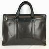 TAKEO KIKUCHI All Leather Briefcase Business Bag Dark Brown with Divider(USED)