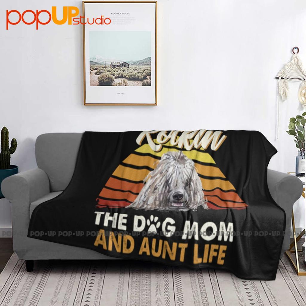 Мама-собака Тетя Комондор Щенок Подарок для любителя собак Ультрамягкое одеяло Квилт Зимний чехол на диван Покрывала для кровати