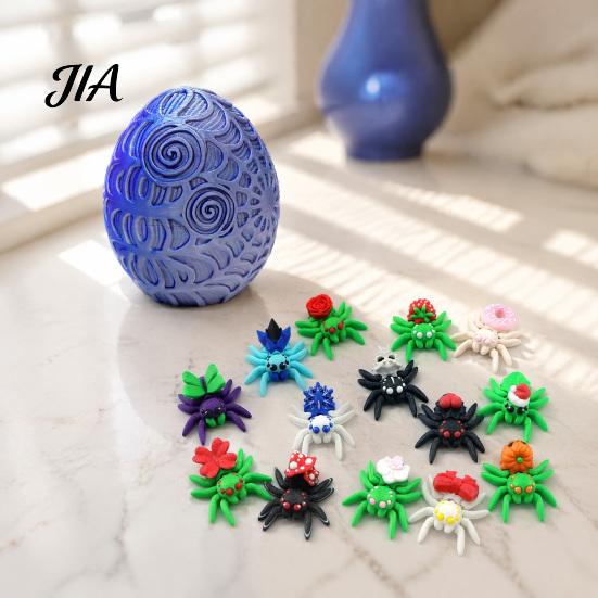 Modern Interior Sculptures 3D Printed Spider Figurine, Articulated Fidget Toy, Movable Joints Small Figurine for Balcony Animal Creative Desktop