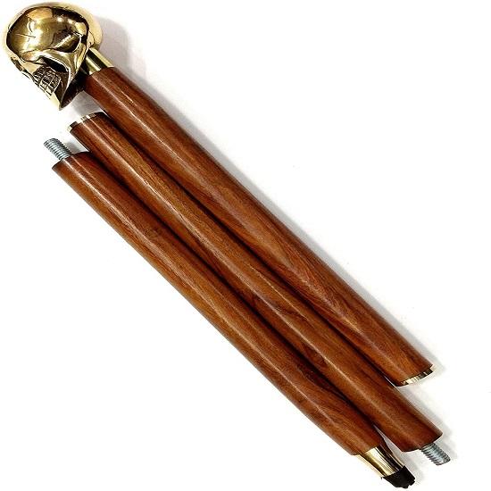 Трость для ходьбы из цельной латуни с дизайном черепа, трость из палисандра, 93,98 см