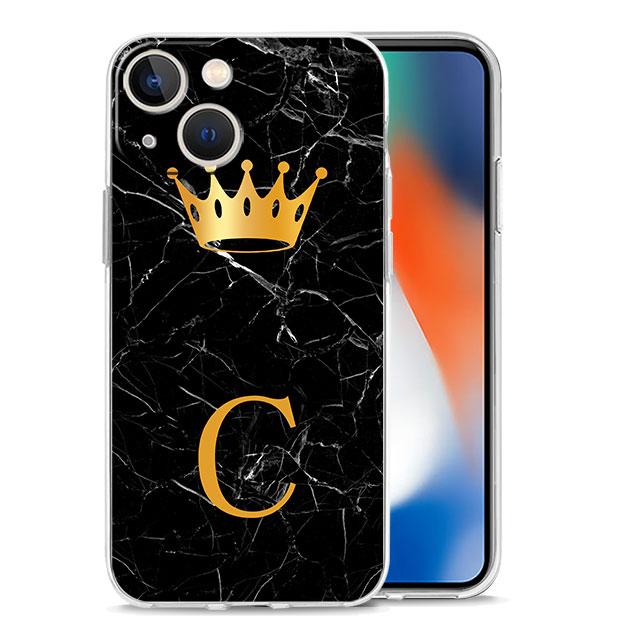 Чехол Gold Crown Letter Queen для iPhone 11 Pro X XS 12 Pro Max 13 Mini XR 14 Plus 8 7 6S SE 13 силиконовый чехол-оболочка Funda