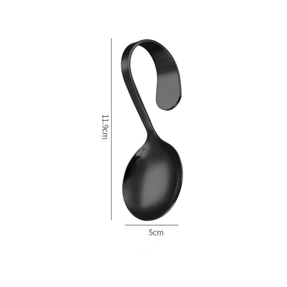 Rustproof Curved Handle Spoon Comfortable Grip Serving Spoons Dessert Spoons  Baby